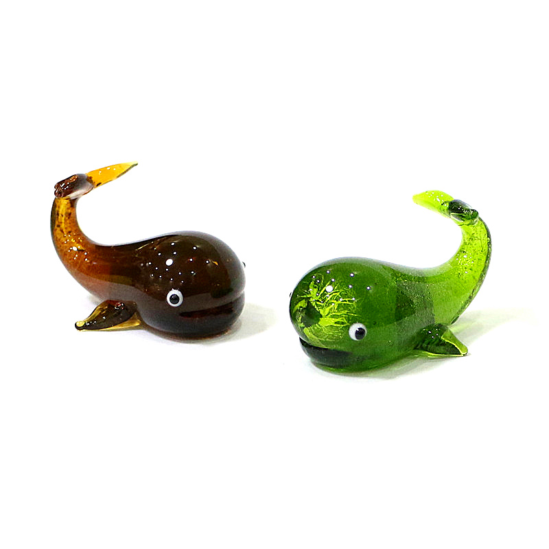 Marine Aquarium Live - Murano vidrio ballena miniatura estatuilla de