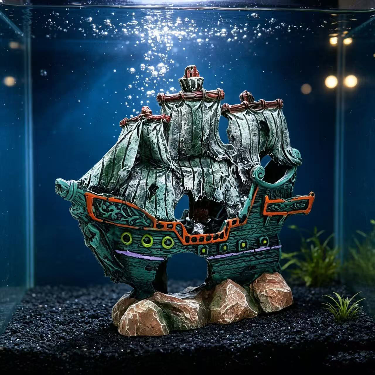 Aquarium Marina - Decoración para Acuario, Barco en Ruinas