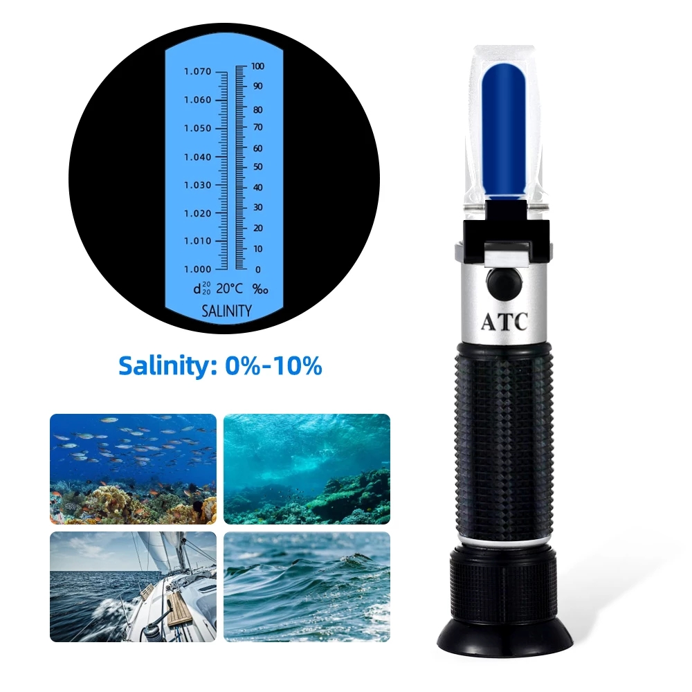 Refractómetro de salinidad 0-1 - Aquarium Marine Salt reseña y precio