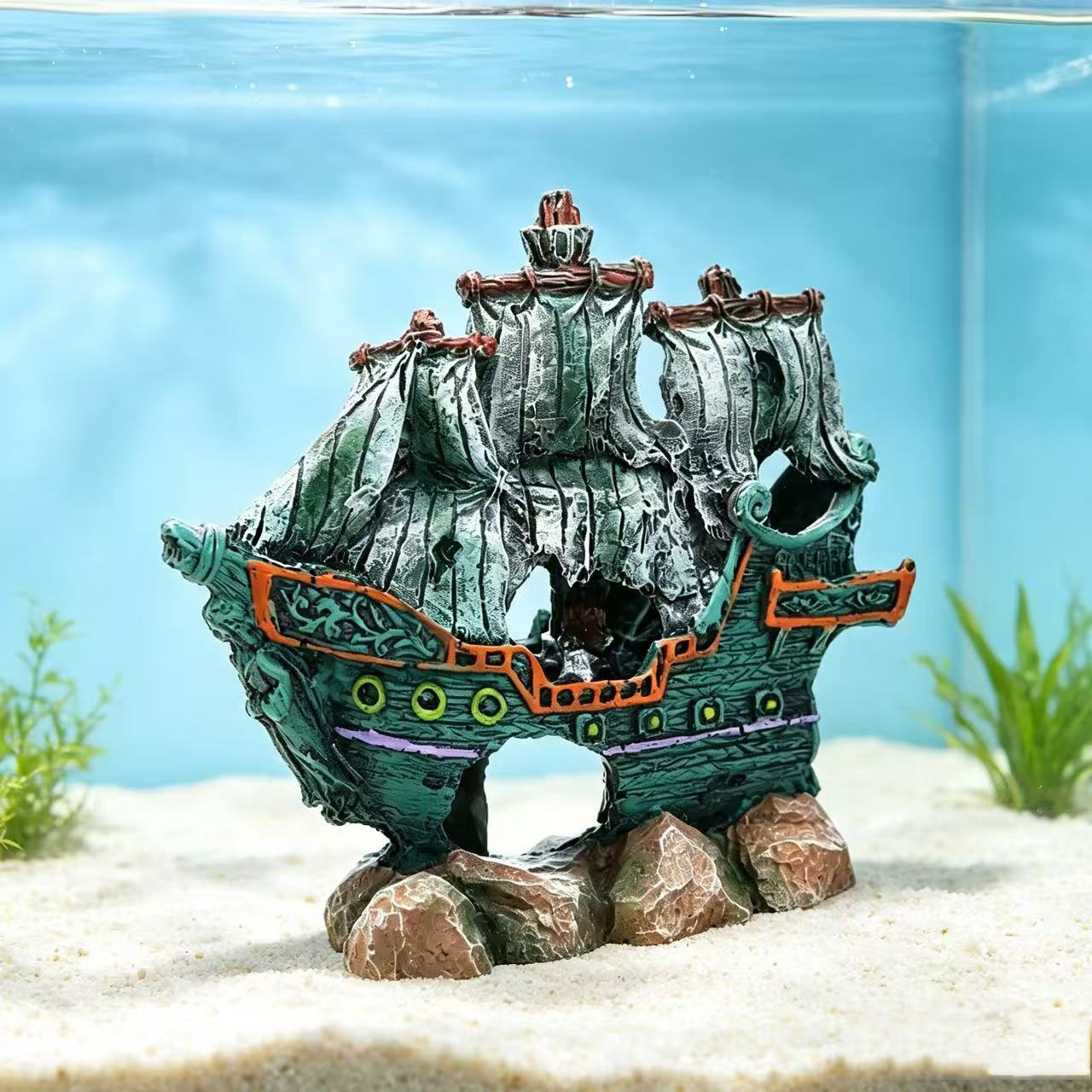 Decoración para Acuario, Barco - Aquarium Marina reseña y precio