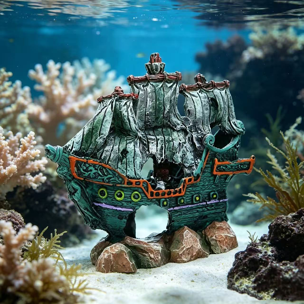 Decoración para Acuario, Barco - Aquarium Marina reseña y precio