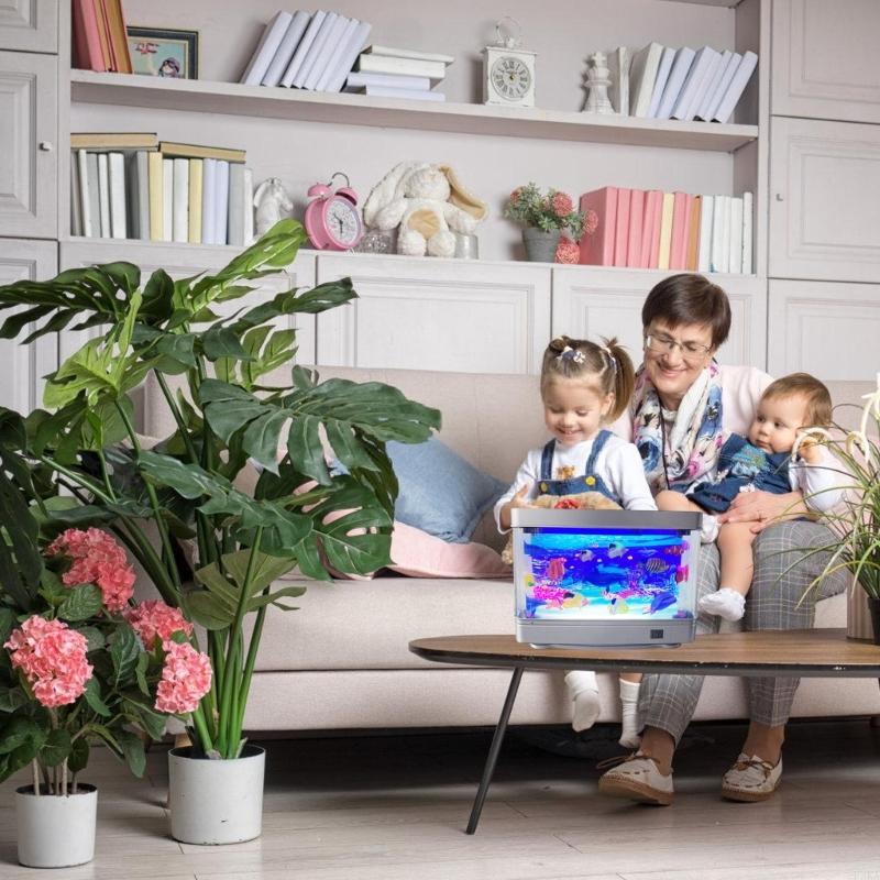 Lámpara noche USB con luz noct - Marine Aquarium Live reseña y precio